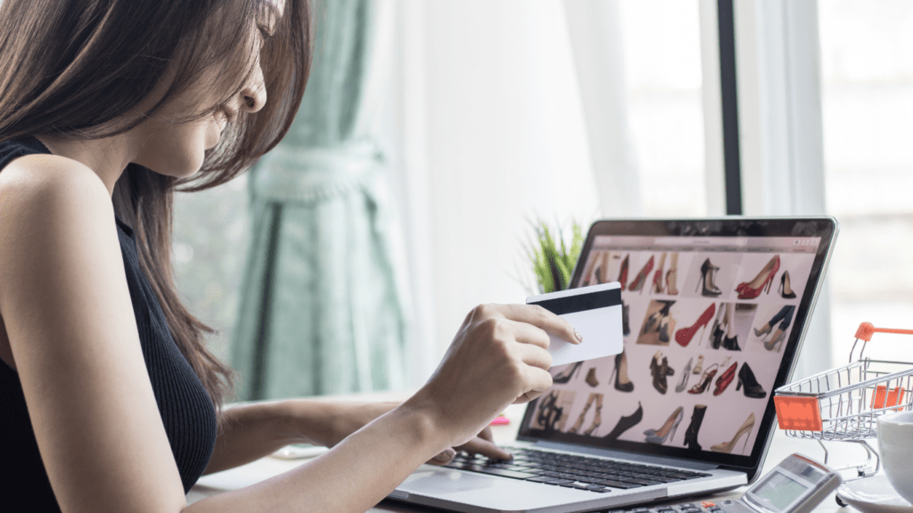 Woman doing online shopping 